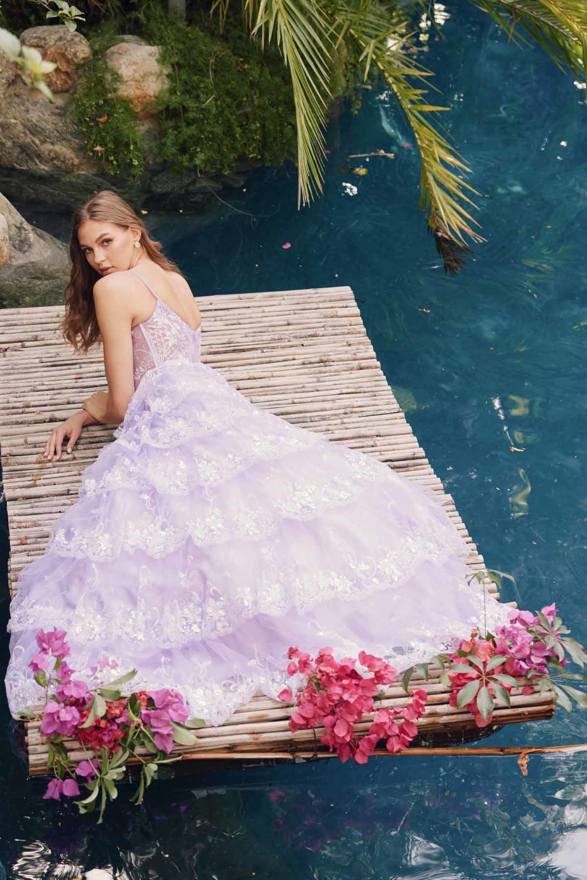 Glamorous Tiered Prom Dress_JU 2454K