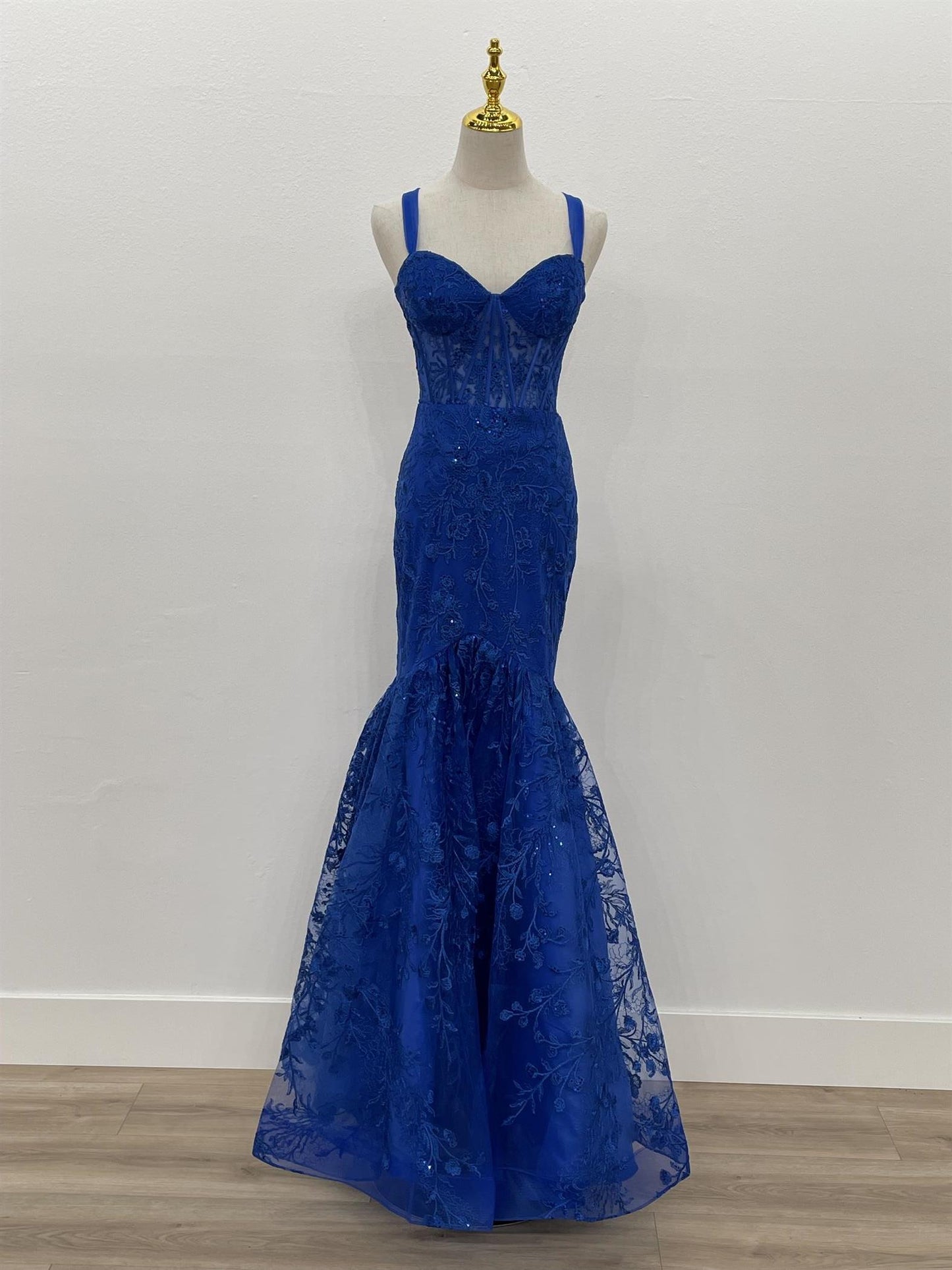 Mermaid Lace Prom Dress with Straps_NX T1339
