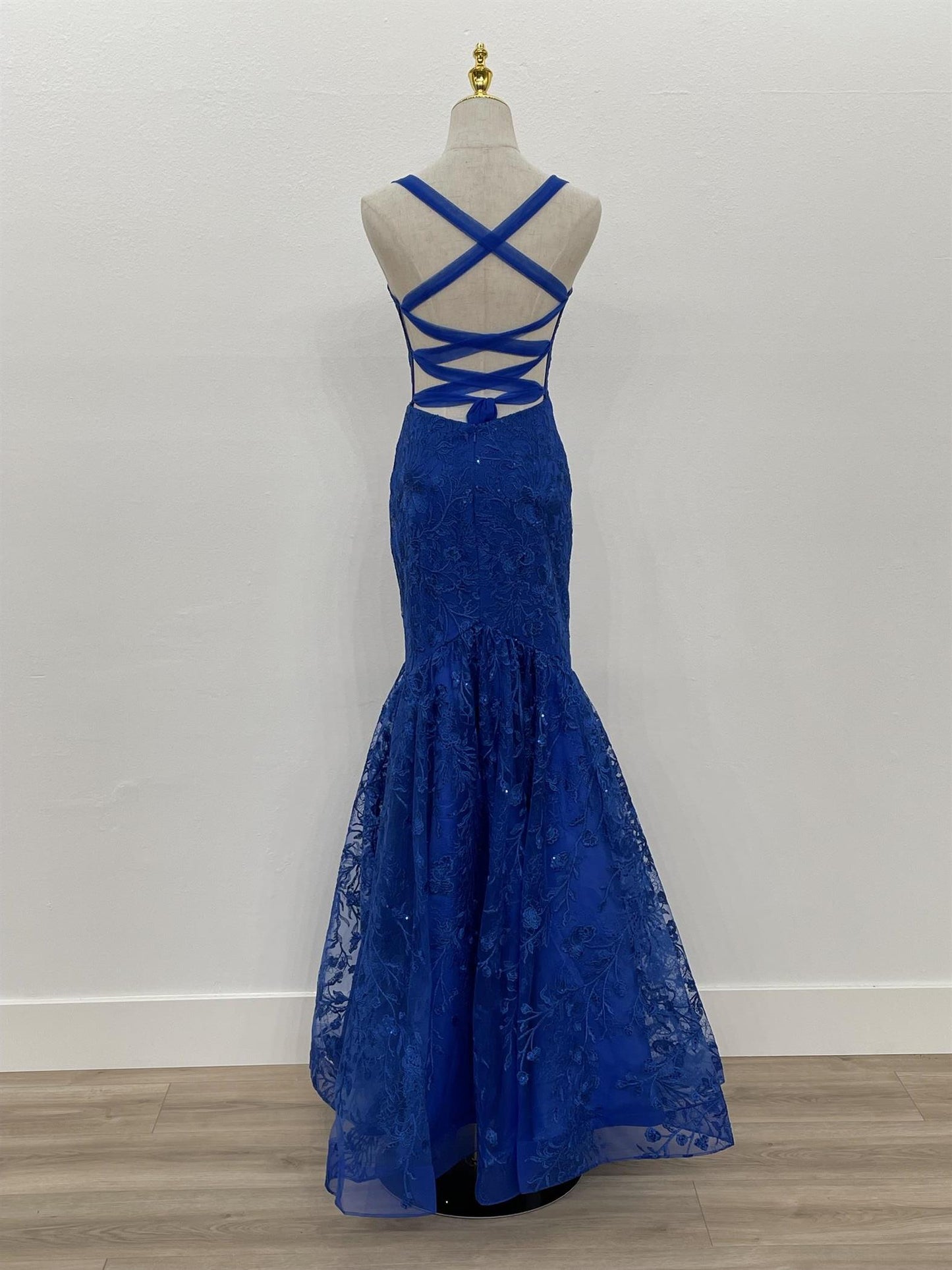 Mermaid Lace Prom Dress with Straps_NX T1339