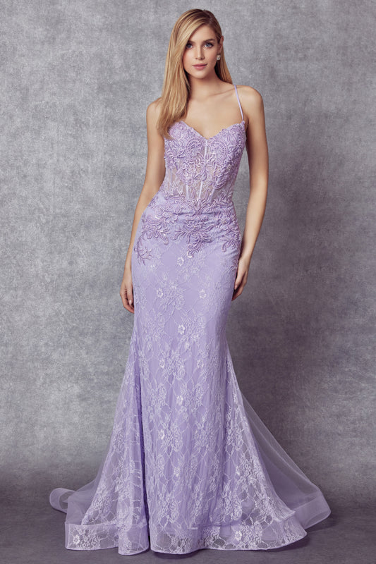 Elegant Lace Mermaid Prom Dress_JU 250