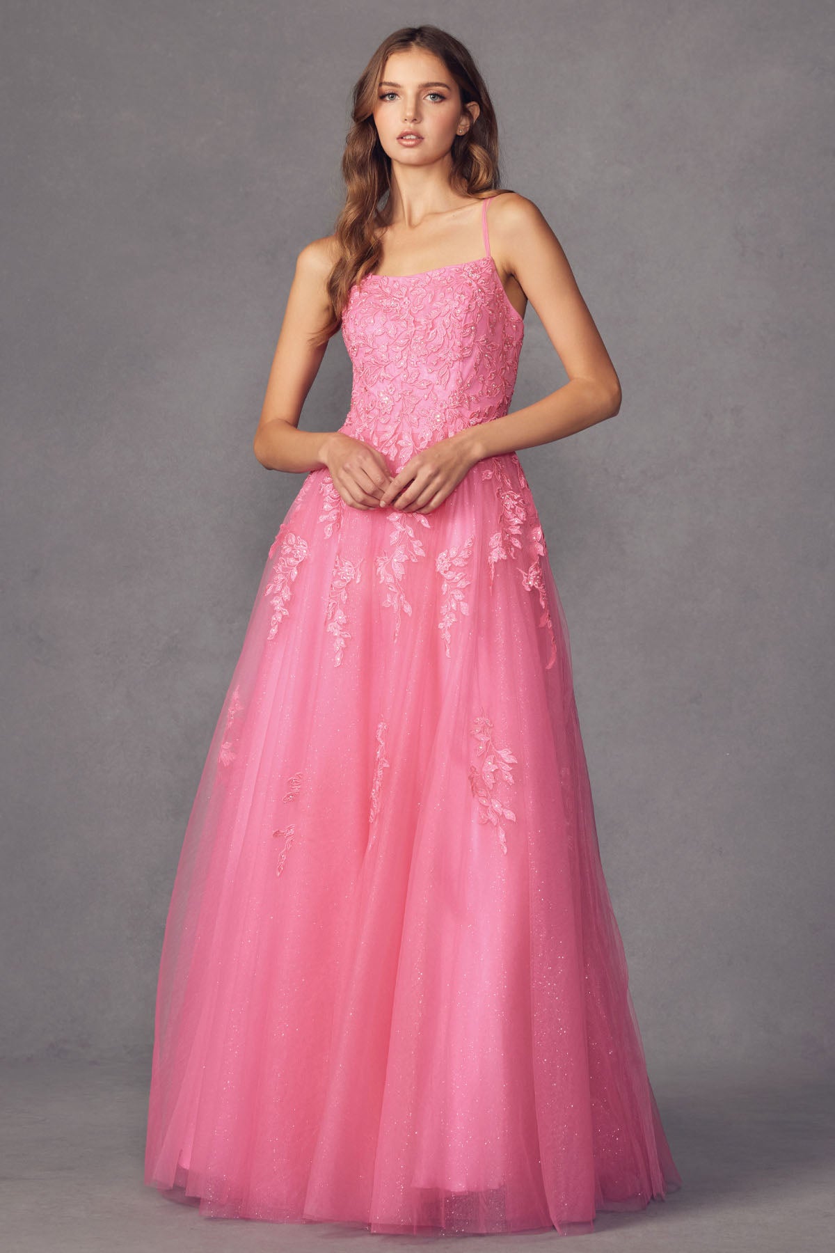 Elegant Floral Embroidered Prom Dress_JU 260