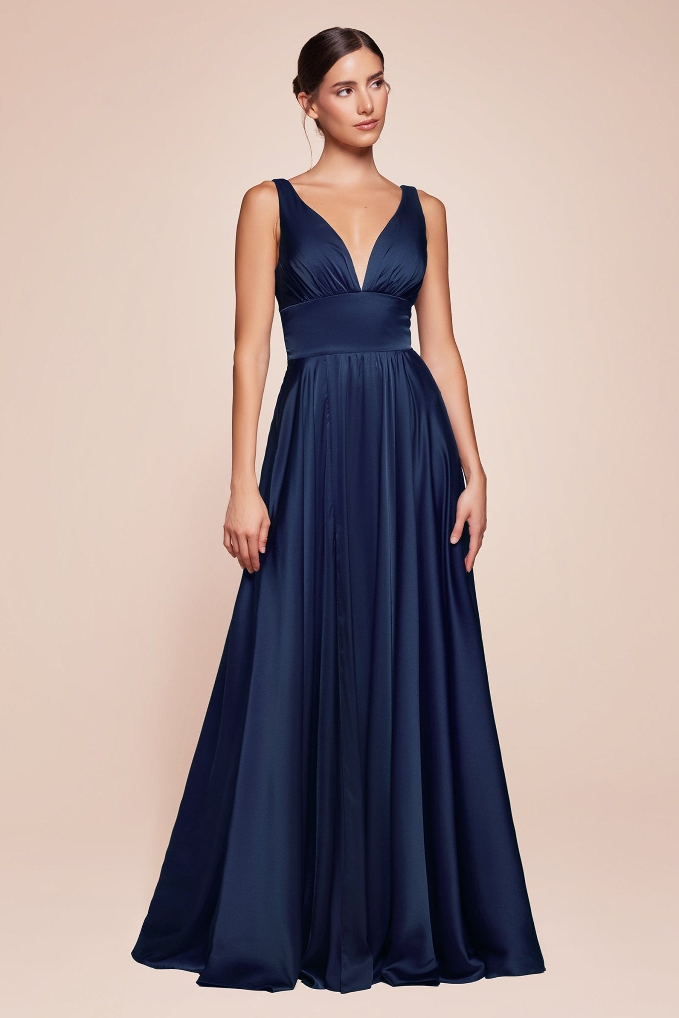 Elegant Satin A-Line Bridesmaids Dress_LD 7469