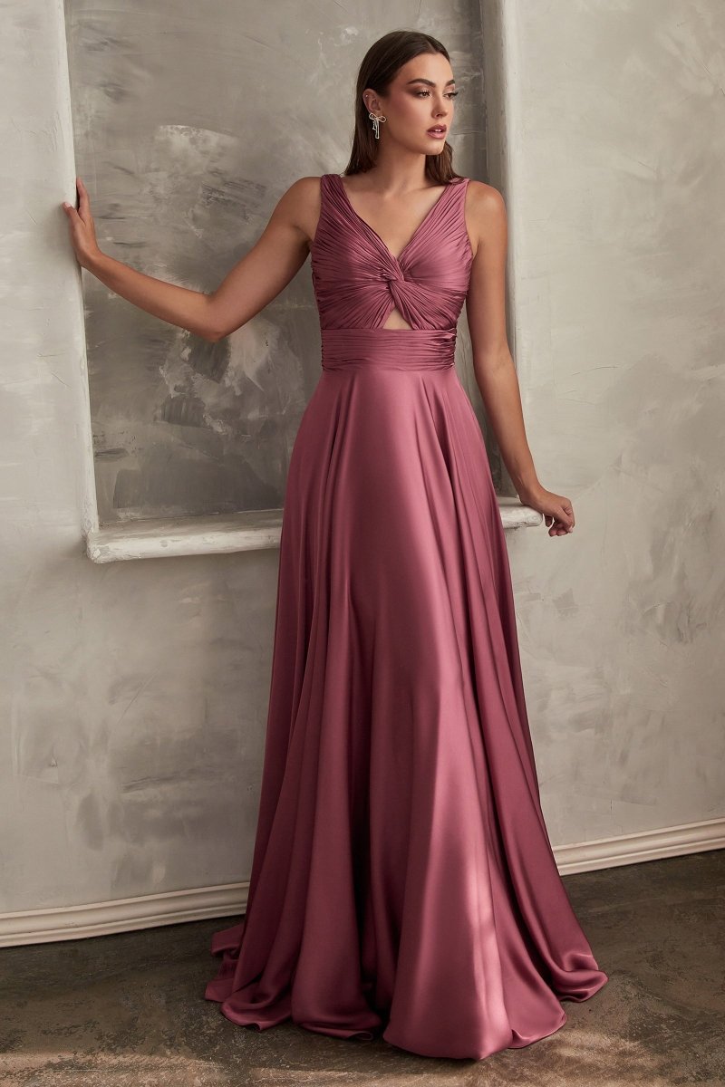 Elegant V-Neck Evening Gown for Prom_LD 7497