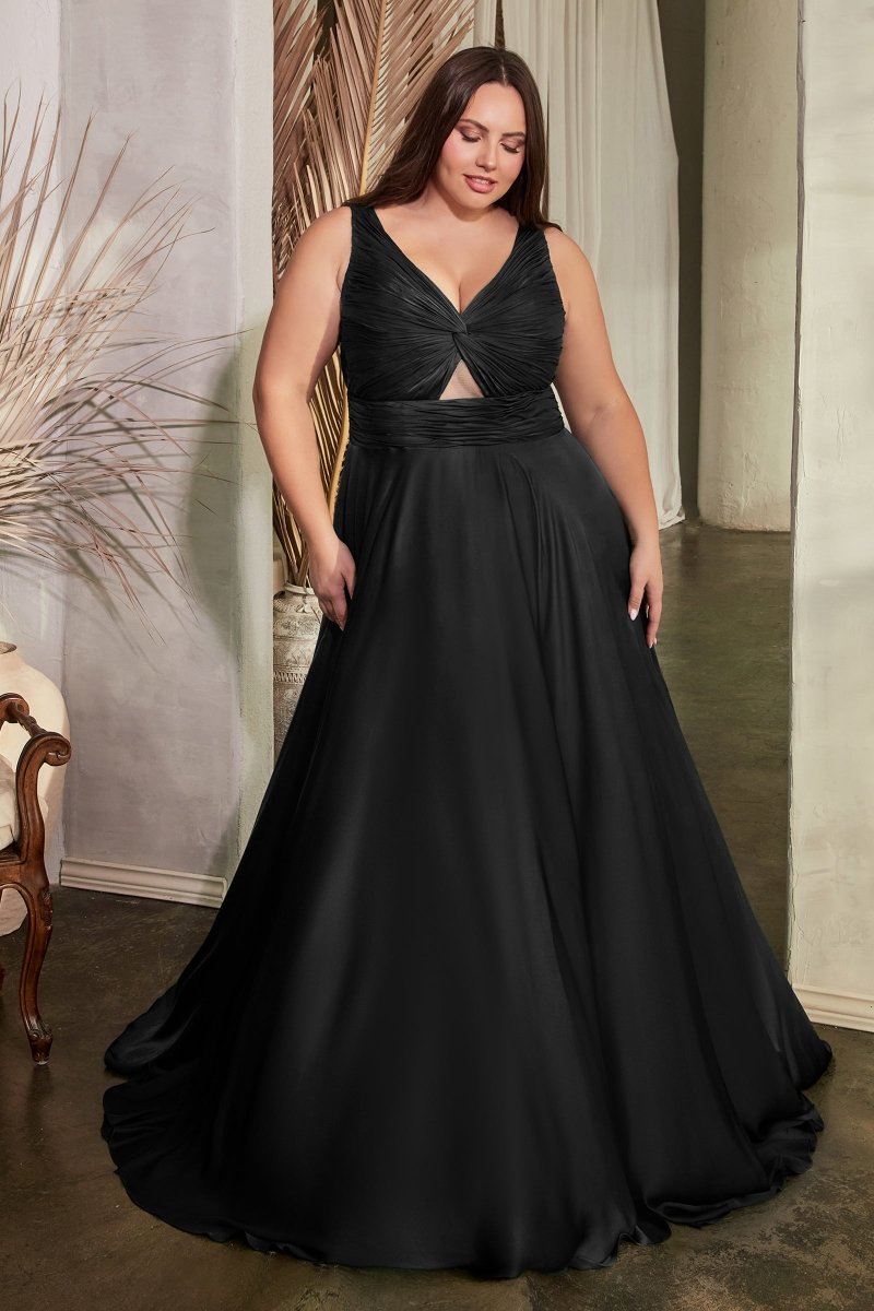 Elegant Twist Front Prom Dress_LD 7497C