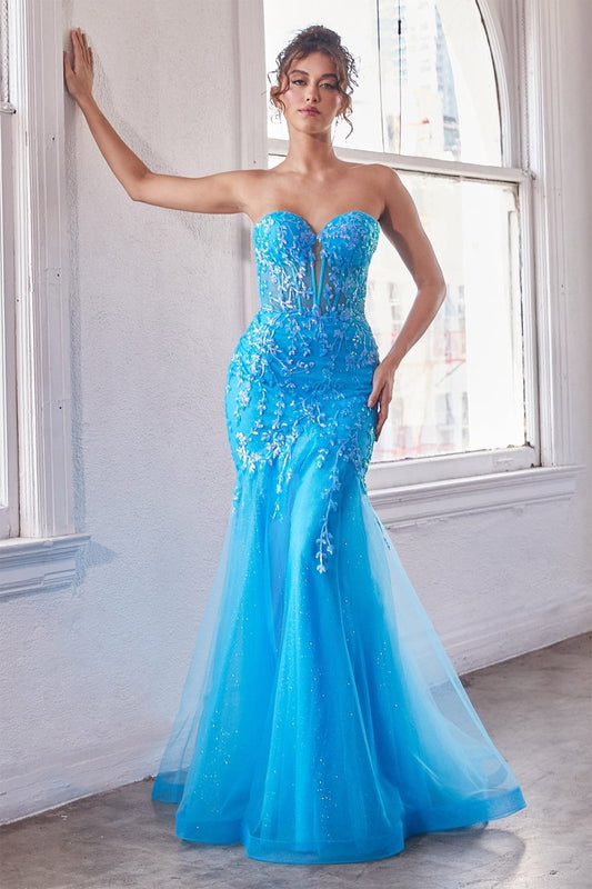 Enchanting Strapless Sequin Prom Dress_LD CB139