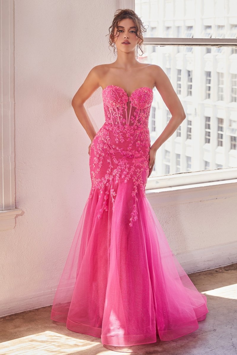 Enchanting Strapless Sequin Prom Dress_LD CB139