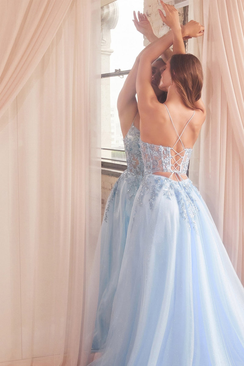 Enchanting Lace Appliqué Prom Dress_LD D553