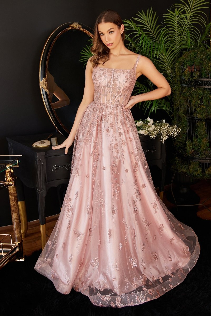 Elegant Lace Flowing Prom Dress_LD J840