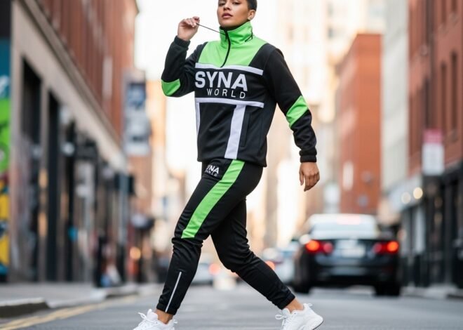 Syna World Athletic Tracksuit – A Fusion of Sporty Functionality and Street Style Swagger