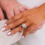 hailey bieber engagement ring oval diamond yellow gold design details